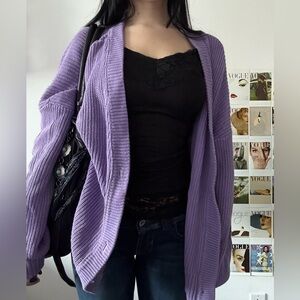 Simons Oversized Purple Cardigan